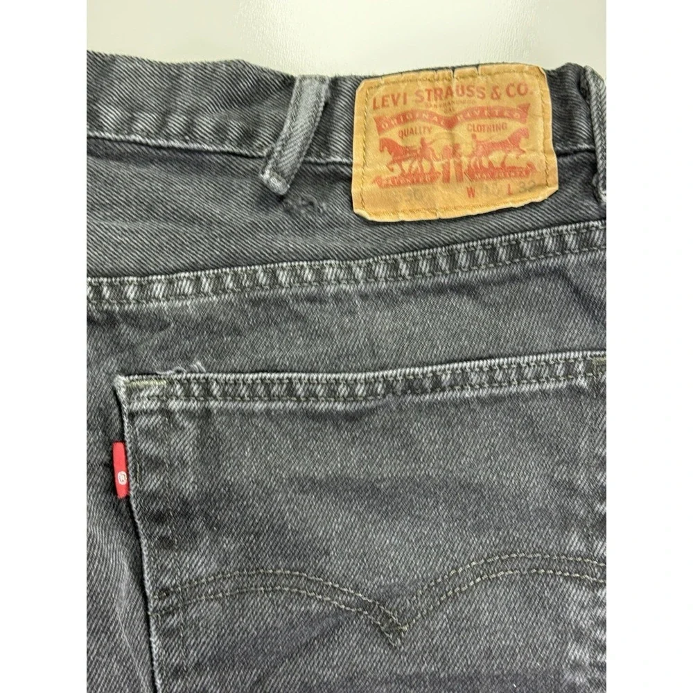 Vintage Levis 505 Jeans‎ Black Denim Mens 40x32 Pants Relaxed Fit Faded Casual